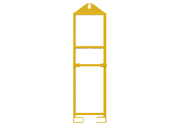 Gasflaschen-Hebebalken | Typ MGJ 250.2 | 2 Gasflaschen Ø 250 | Tragfähigkeit 200 kg | Inkl. Gabelstaplerausstattung