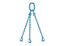 Anschlagkette 3-Strang | Güteklasse 12 | 3.540 kg | 7mm | 6,5 meter | Haken mit sicherheitsklappe
