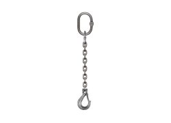 Anschlagkette 1-Strang| Edelstahl | 1.600, 10mm | 3,00 Miter | Haken mit Sicherungsklappe