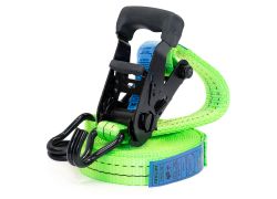 Zurrgurt 2 Teilig | 25mm | 6 meter |Grün fluoreszierend