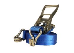 Spanngurt 2-teilig | Edelstahl | 50mm | 9 Meter | Blau |